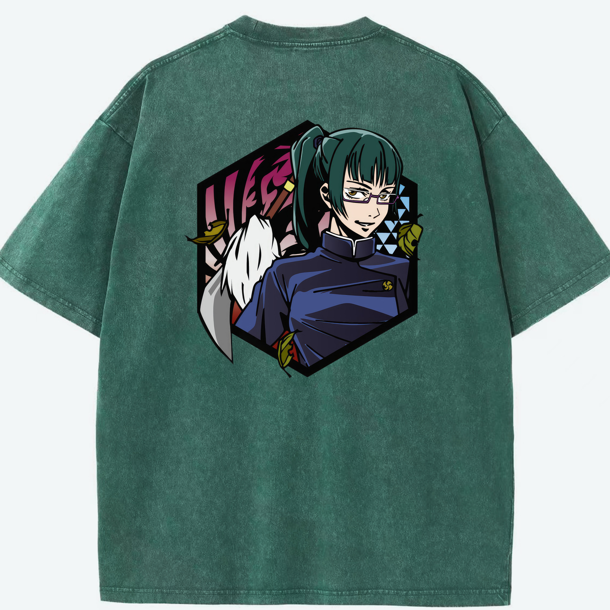 （画像用） 呪術廻戦 Jujutsu Kaisen 綿100% ヴィンテージ風 半袖Tシャツ（背面プリント）